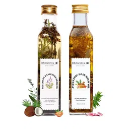 DROMEN & CO 2-Pcs Rosemary & Lavender Brew Oil & Ayurvedic Hair Brew Oil - 250ml Each-52