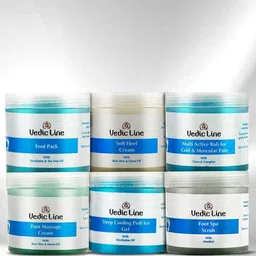 Vedicline Foot Pack, Muscular Rub, Massage Cream, Ice Gel, Soft Heel Cream & Foot Scrub-48
