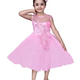 BAESD Embellished Net Fit & Flare Dress-image-70