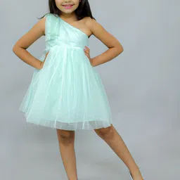 KidsDew One Shoulder Bow Fit & Flare Dress-image-38