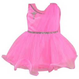 Wish Karo Embellished Detail Net Fit & Flare Dress-picture-35