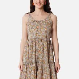 ALL WAYS YOU Floral Print Sleeveless Fit & Flare Dress-image-82