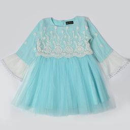 Bella Moda Girls Embellished Round Neck Fit & Flare Dress-33