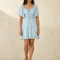 Virgio Azreen Viscose Back Detail Dress-image-49