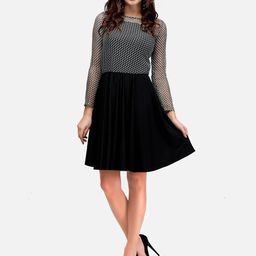V&M Print Fit & Flare Dress-image-93