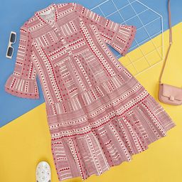 AKKRITI BY PANTALOONS Girls Printed Fit & Flare Dress-image-49