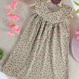 BAESD Girls Floral Printed Sleeveless Fit & Flare Dress-image-30