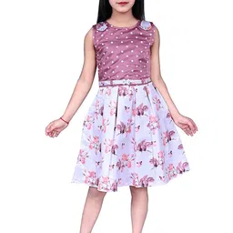 BAESD Floral Satin Print Fit & Flare Dress-picture-18