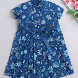 The Magic Wand Girls Floral Print Fit & Flare Dress-image-57