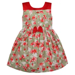 Wish Karo Floral Cotton Print Fit & Flare Dress-image-81