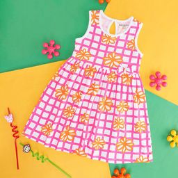 Pantaloons Junior Girls Floral Printed Cotton Fit & Flare Dress-24