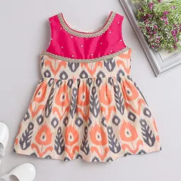MANY FROCKS & Infant Girls Ethnic Motif Printed Pure Cotton A-Line Dress-picture-31