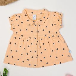 V-Mart Infant Girls Printed Cotton Fit & Flare Dress-picture-2