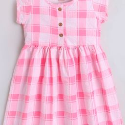 The Magic Wand Girls Checked Fit & Flare Dress-picture-20