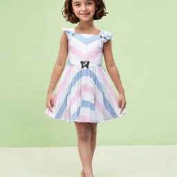 Toonyport Striped Square Neck Fit & Flare Dress-16