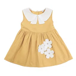 StyleCast Girls Yellow & White Applique Cotton Fit & Flare Dress-image-82