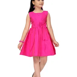 BAESD Girls Sleeveless Silk Fit & Flare Dress-image-31