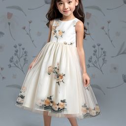 INCLUD Girls Embroidered Fit & Flare Dress-picture-51