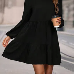 StyleCast x Revolte Tiered Fit & Flare Dress-picture-35