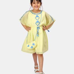Peppermint Flared Sleeve Satin Fit & Flare Dress-picture-53