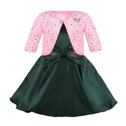 Wish Karo Girls Embellished Satin Fit & Flare Dress-image-45