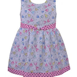 Wish Karo Pink Print Satin Fit & Flare Dress-picture-12