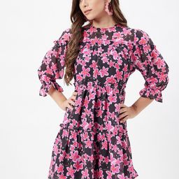 Kibo Floral Georgette Dress-image-75