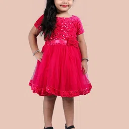 Shrithi Fashion Fab Girls Velvet Fit & Flare Dress-picture-13
