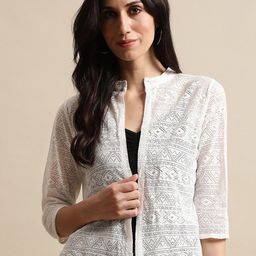 UnaOne Women Embroidered Shrug-32