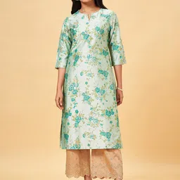 RANGMANCH BY PANTALOONS Floral Printed Notched Neck Kurta-picture-49