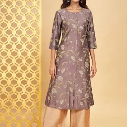 RANGMANCH BY PANTALOONS Floral Printed A-line Kurta-picture-21