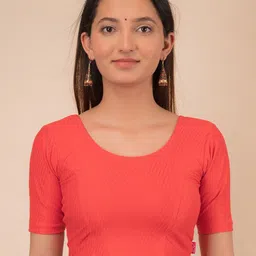 Bindigasm's Advi Self-Design Cotton Stretchable Saree Blouse-picture-8