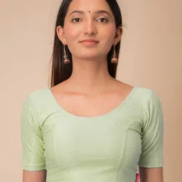 Bindigasm's Advi Self-Design Cotton Stretchable Readymade Saree Blouse-picture-40