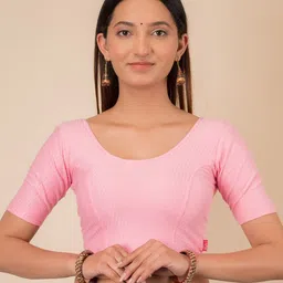 Bindigasm's Advi Self-Design Cotton Stretchable Saree Blouse-picture-40