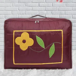 Kuber Industries Maroon Floral Printed Saree Covers-41