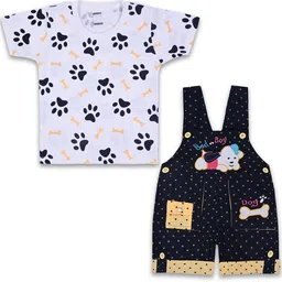 Wish Karo Boys Graphic Printed T-shirt with Dungarees-image-93