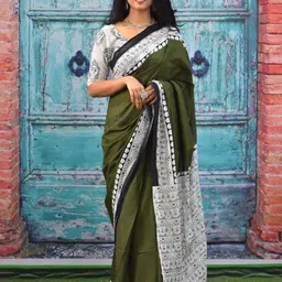 TROPWEAR Block Print Saree-picture-13