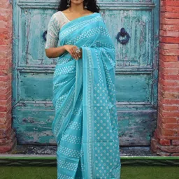 TROPWEAR Bandhani Printed Block Print Saree-20