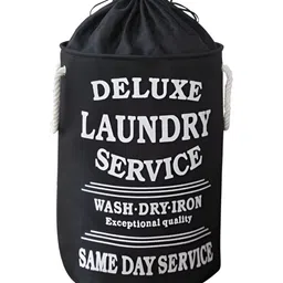 HOKIPO Black & White Printed Cotton Foldable Laundry Bag 60L-43