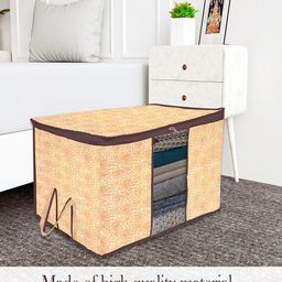 Kuber Industries Brown 3 Pieces Abstract Printed Drawer Organisers With Handles-23