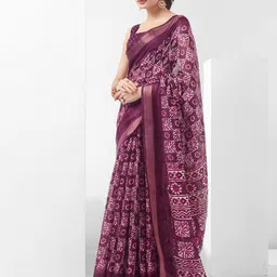 KALINI Batik Printed Zari Saree-picture-27