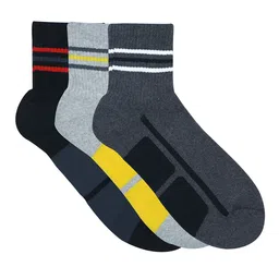Balenzia Men Pack Of 3 Ankle-Length Sports Socks-11