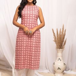 FIORRA Floral Printed Pure Cotton Straight Kurta-24