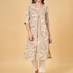 RANGMANCH BY PANTALOONS Floral Printed A-Line Kurta-17