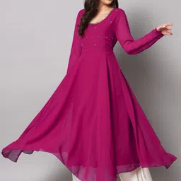 Poshak Hub Women Indie Prints Georgette Anarkali Kurta-54