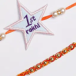 The Magic Wand Set Of 2 Pearl Beaded Star Charm Rakhi-3
