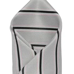 Alvaro Castagnino Men's Grey & Black Printed Pocket Square-image-65