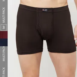 T.T. Men Jazz Fine Inner Elastic Pack Of 3 Pure Cotton Long Trunks-picture-4