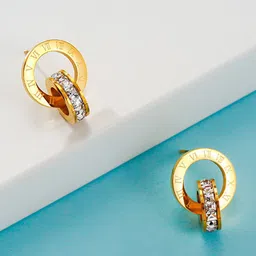 MYKI Gold-Plated Contemporary Studs Earrings-43