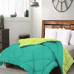 RF RELAXFEEL Green & Teal Heavy Winter 233 GSM Reversible Double Bed Comforter-image-42